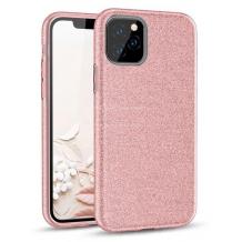Силиконов калъф / гръб / TPU за Samsung Galaxy A31 - розов / брокат