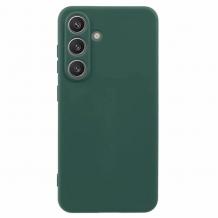 Силиконов калъф / кейс / Nano TPU за Samsung Galaxy A36 5G - тъмно зелен гръб със защита за камерата