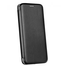 Луксозен кожен калъф Flip тефтер със стойка OPEN за Samsung Galaxy A40 - черен