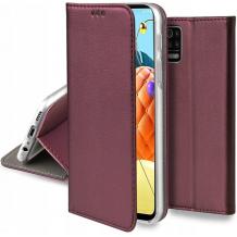 Кожен калъф Flip тефтер Magnetic Book със стойка за Samsung Galaxy A53 5G - бордо