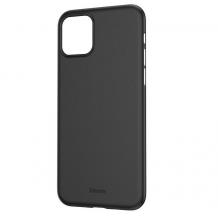 Луксозен силиконов калъф / гръб / TPU Baseus Wing Case за Apple iPhone 11 6.1'' - черен / мат