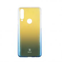Луксозен гръб Baseus Glaze Case за Samsung Galaxy A40 - преливащ / златисто и синьо