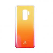 Луксозен гръб Baseus Glaze Case за Samsung Galaxy S9 Plus G965 - преливащ / златисто и розово