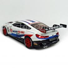 Метална кола с отварящи се врати капаци светлини и звуци BMW M8 GTE 1:32