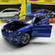 Метална кола с отварящи се врати и капаци BMW X6 1:24