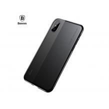 Оригинален твърд гръб Baseus Half to Half Case за Apple iPhone X - черен