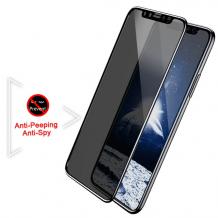 3D full cover Tempered Glass Screen Protector Anti-peeping Apple iPhone X / Извит стъклен скрийн протектор Anti-peeping за X - черен