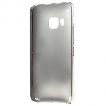 Твърд гръб / капак / с камъни за HTC One M9 - бял с метален кант