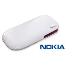 Nokia 701 - Оригинален кожен калъф Slip бял