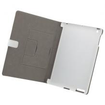 Кожен калъф за таблет Apple iPad 2, iPad 3, iPad 4 Commander - бял