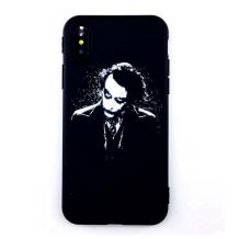 Луксозен стъклен твърд гръб за Apple iPhone 7 / iPhone 8 - черен / Joker 