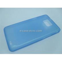 Силиконов гръб / калъф / ТPU за Samsung Galaxy S2 i9100 / Samsung SII Plus i9105 - син / прозрачен