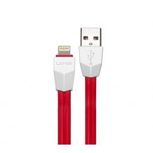 Оригинален USB кабел LDNIO C50 Car Charger 12V / 3 USB порта и Micro USB кабел 5.1A за Apple iPhone 5 / iPhone 5S / iPhone SE / iPhone 6 / iPhone 6 Plus - бяло / червено