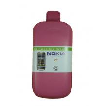 Кожен калъф с издърпване за Nokia C7 розов