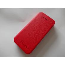 Луксозен кожен калъф със стойка Alis за Apple iPhone 5C - червен