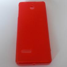 Силиконов калъф / гръб / TPU за Nokia 515 - червен / матиран