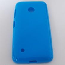 Силиконов калъф / гръб / TPU за Nokia Lumia 530 - син / мат