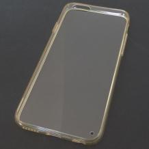 Ултра тънък силиконов калъф / гръб / TPU Ultra Thin за Apple iPhone 6 4.7'' - прозрачен / златист