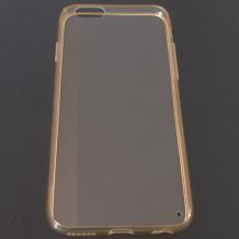 Ултра тънък силиконов калъф / гръб / TPU Ultra Thin за Apple iPhone 6 4.7'' - прозрачен / златист