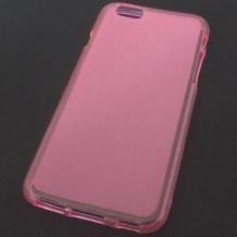 Силиконов калъф / гръб / TPU за Apple iPhone 6 4.7'' - розов / мат