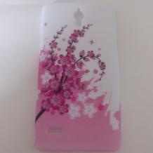 Силиконов гръб / калъф / TPU за Huawei Ascend G700 - Cherry Blossom