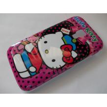 Заден предпазен твърд гръб / капак /  за Samsung Galaxy Ace 2 i8160 - Hello Kitty / розов