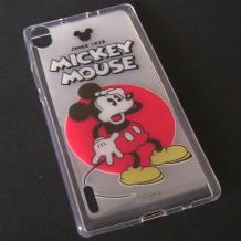 Силиконов калъф / гръб / TPU за Huawei Ascend P7 - Mickey Mouse