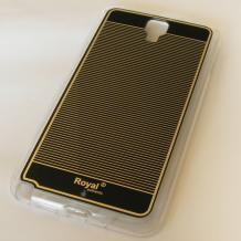 Луксозен твърд гръб Royal със силиконов кант за Samsung Galaxy Note 3 Neo N7505 - черен