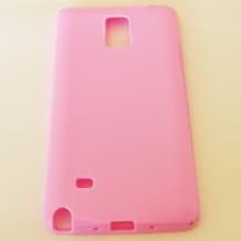 Силиконов калъф / гръб / TPU за Samsung Galaxy Note 4 - розов / гланц