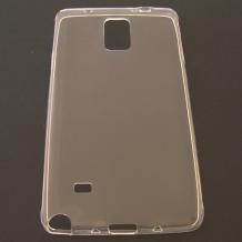 Ултра тънък силиконов калъф / гръб / TPU Ultra Thin за Samsung Galaxy Note 4 - прозрачен / сив