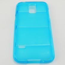 Силиконов гръб / калъф / TPU 3D за Samsung Galaxy S5 mini G800 / Samsung S5 Mini - син