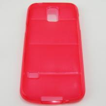 Силиконов гръб / калъф / TPU 3D за Samsung Galaxy S5 mini G800 / Samsung S5 Mini - червен