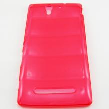 Силиконов гръб / калъф / TPU 3D за Sony Xperia C3 D2533 - червен
