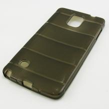 Силиконов калъф / гръб / TPU 3D за Samsung Galaxy Note 4 N910 - сив