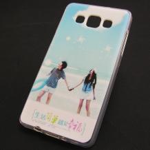 Силиконов калъф / гръб / TPU за Samsung Galaxy A5 SM-A500F / Samsung A5 - син / момче и момиче