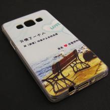 Силиконов калъф / гръб / TPU за Samsung Galaxy A5 SM-A500F / Samsung A5 - син / love