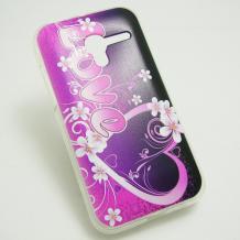 Силиконов калъф / гръб / TPU за Alcatel One Touch Pop D3 4035D - розов / Love