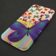 Ултра тънък силиконов калъф / гръб / TPU Ultra Thin за Apple iPhone 6 4.7" - пеперуди