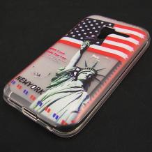 Силиконов калъф / гръб / TPU за Alcatel One Touch Pop D3 4035D - New York