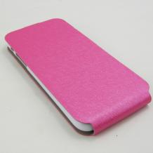 Ултра тънък кожен калъф Flip тефтер Flexi за Apple iPhone 6 4.7'' - цикламен