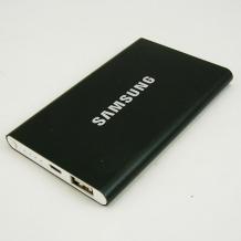 Външна батерия / Universal Power bank / Micro USB Data Cable OUT1: 5V-2A / OUT2: 5V-2.1A 8800mAh за Samsung - черен