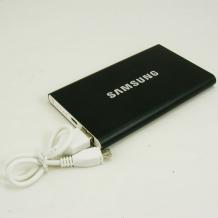 Външна батерия / Universal Power bank / Micro USB Data Cable OUT1: 5V-2A / OUT2: 5V-2.1A 8800mAh за Samsung - черен