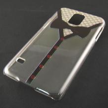 Твърд гръб / капак / за Samsung Galaxy S5 G900 - прозрачен / папионка