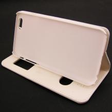 Кожен калъф Flip тефтер S-View със стойка за Apple iPhone 6 4.7'' - бял