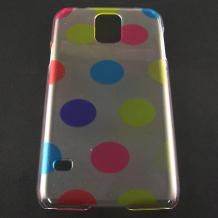 Твърд гръб / капак / за Samsung Galaxy S5 G900 - прозрачен с цветни кръгове