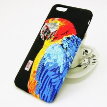 Силиконов калъф / гръб / TPU за Apple iPhone 6 / iPhone 6S - папагал / цветен