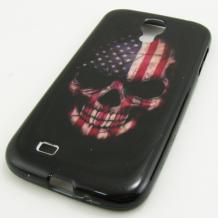 Силиконов калъф / гръб / TPU за Samsung Galaxy S4 I9500 / Samsung S4 I9505 / Samsung S4 i9515 - Skull / British Flag