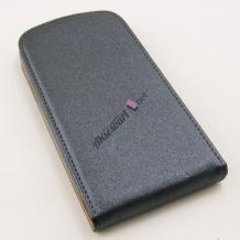 Кожен калъф Flip тефтер Flexi със силиконов гръб за Sony Xperia E5 - сив