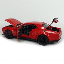 Метална кола с отварящи се врати капаци светлини и звуци Dodge Charger Challenger Hellcat 1:32