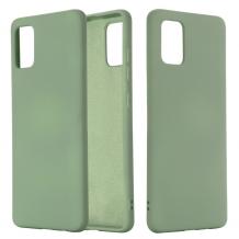 Луксозен силиконов калъф / гръб / Nano TPU за Samsung Galaxy S21 Ultra - тъмно зелен